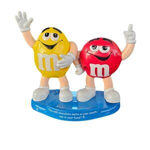 Vintage M&M's "Melts in Your Mouth Not in your Hand" Candy Dispenser Red/Yellow